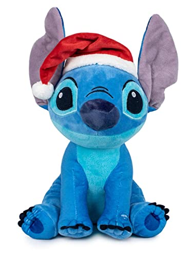 Disney Peluche Stitch 26 cm con gorro de Navidad