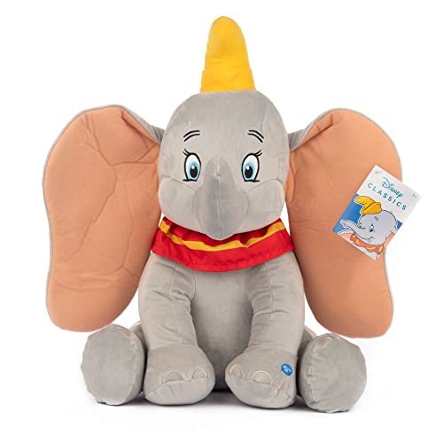 Famosa Softies - Peluche Dumbo de la pelicula Disney, de tamaño medio y textura suave y blandita, tiene sonido divertido, para regalar a cualquier edad, (760021693)