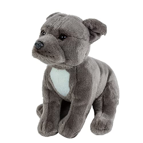 Peluche de perro gris 30 cm American Staffordshire Terrier de peluche para perros Pitbull Teddys Rothenburg