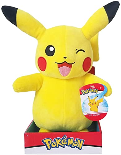 Pokemon- Pikachu de Peluche de 30 cm Pluche, Multicolor (BOTI 36677)